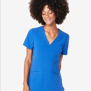Figs royal blue Casma top